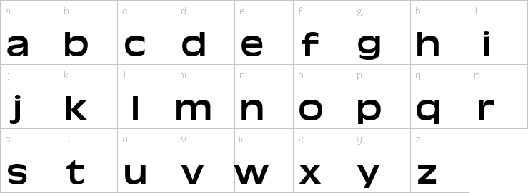 Lowercase characters