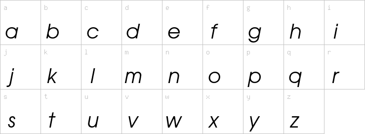 Lowercase characters