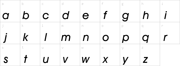 Lowercase characters