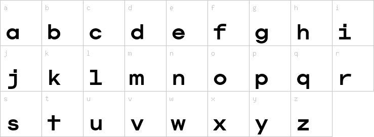 Lowercase characters