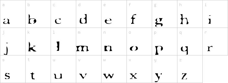 Lowercase characters