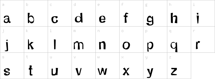 Lowercase characters