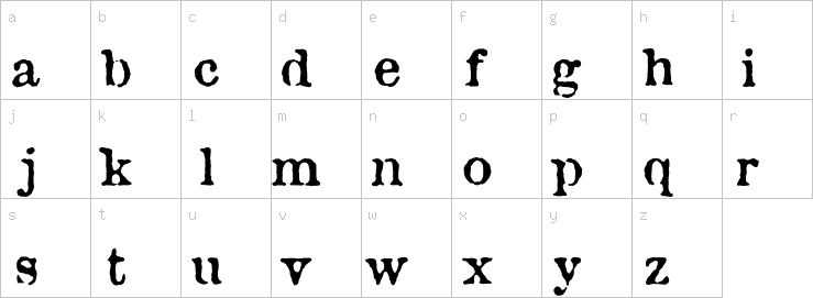 Lowercase characters