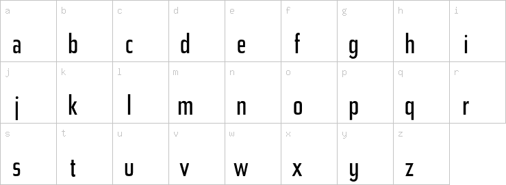 Lowercase characters