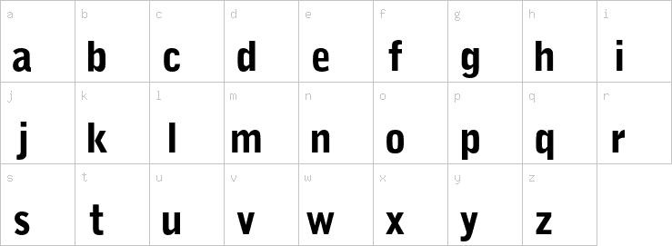 Lowercase characters