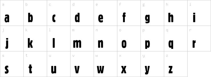 Lowercase characters