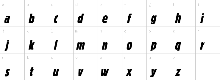 Lowercase characters