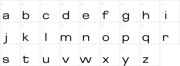 Lowercase characters