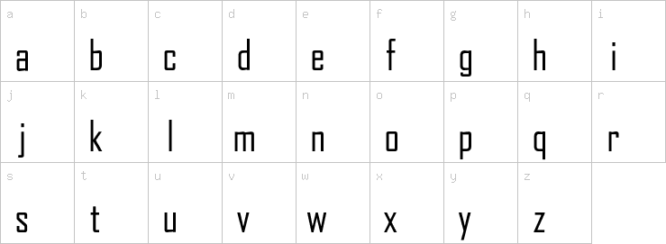 Lowercase characters