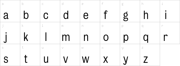 Lowercase characters