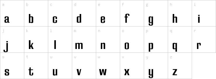 Lowercase characters