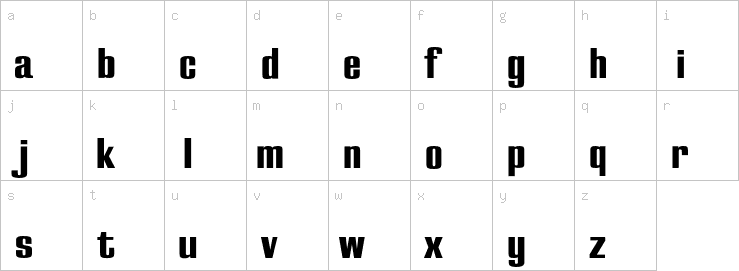 Lowercase characters
