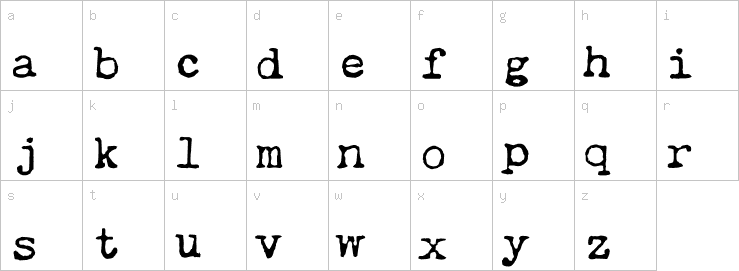 Lowercase characters