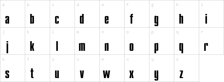 Lowercase characters