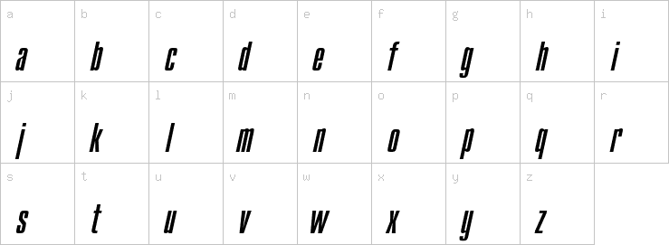 Lowercase characters