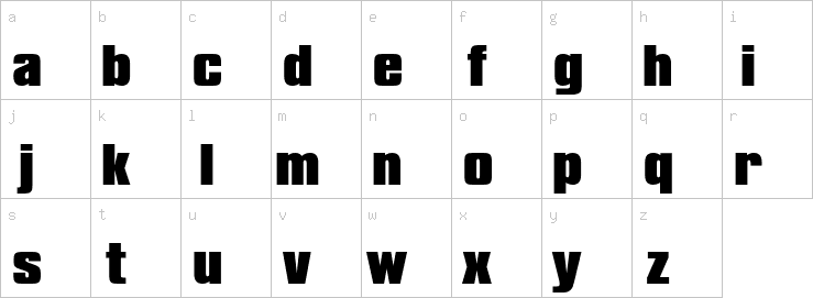 Lowercase characters