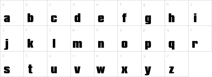 Lowercase characters