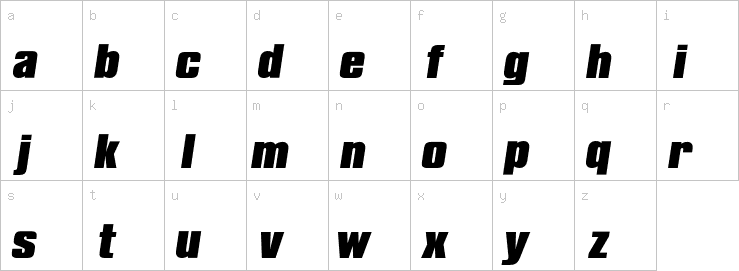 Lowercase characters