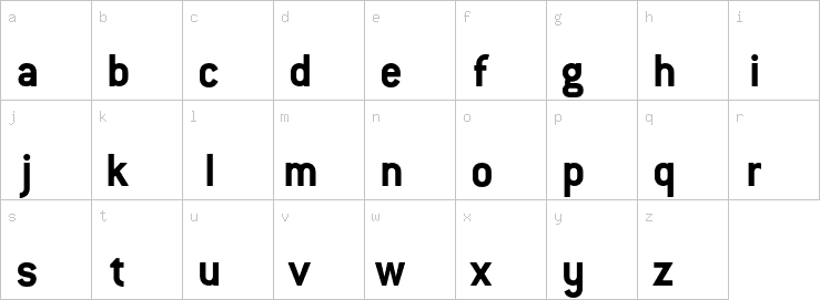 Lowercase characters