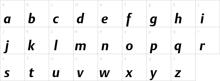 Lowercase characters