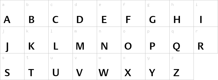 Lowercase characters