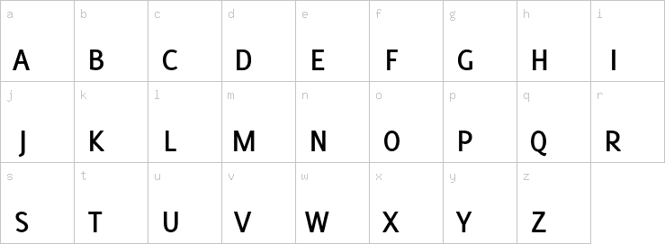 Lowercase characters
