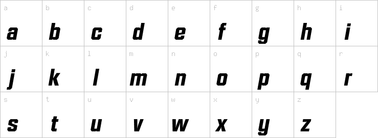 Lowercase characters