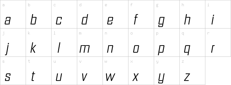Lowercase characters