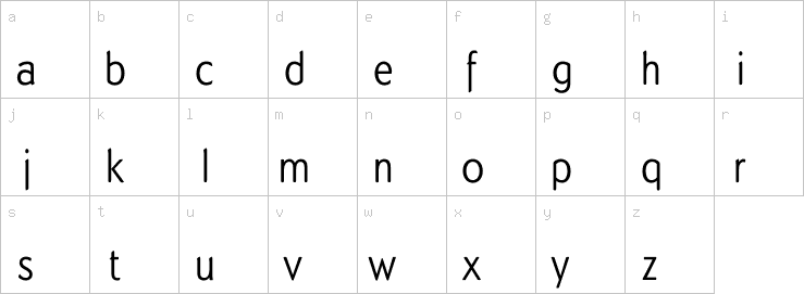 Lowercase characters