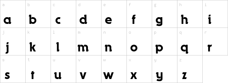 Lowercase characters