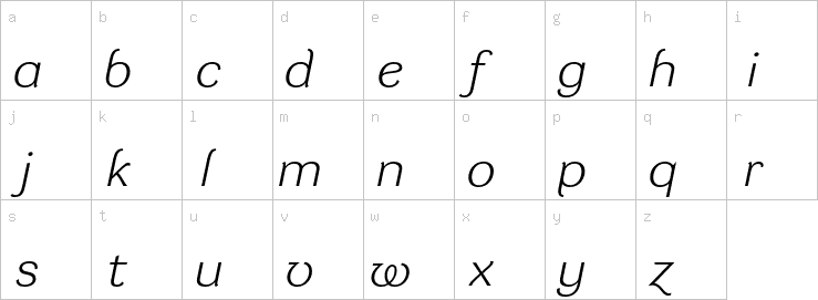 Lowercase characters