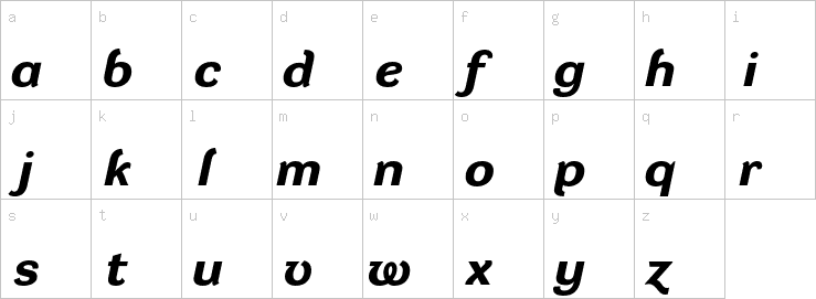 Lowercase characters