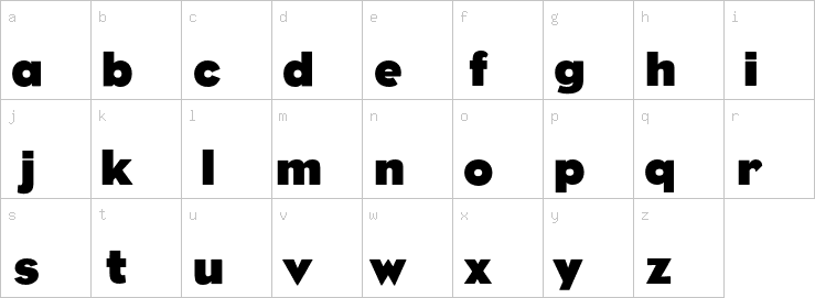 Lowercase characters