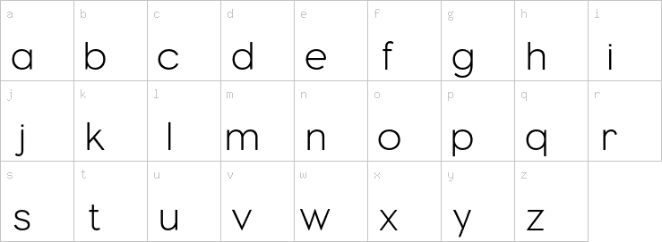 Lowercase characters