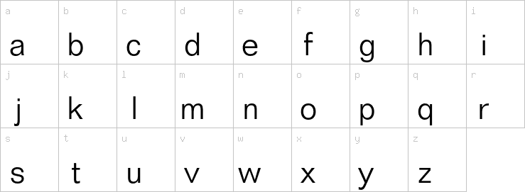 Lowercase characters