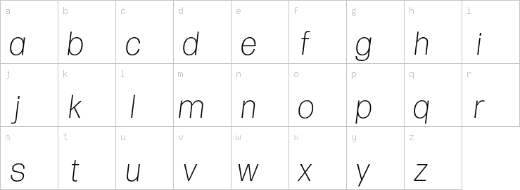 Lowercase characters