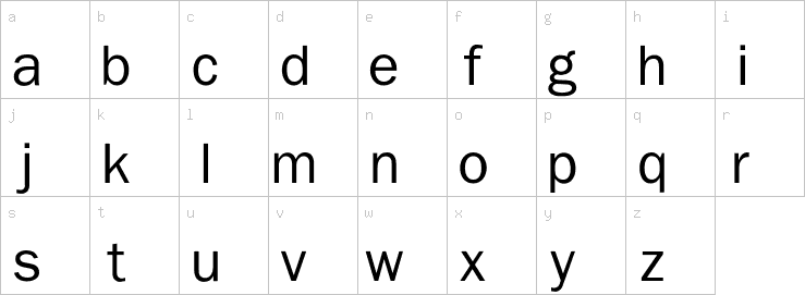 Lowercase characters