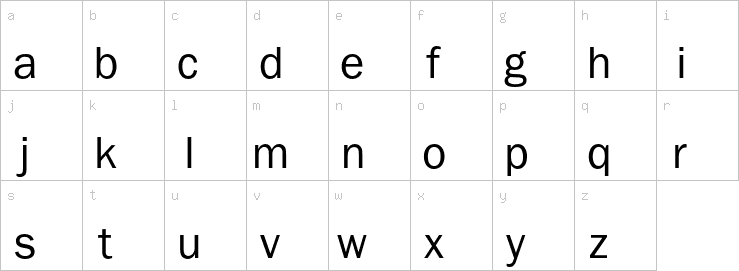 Lowercase characters