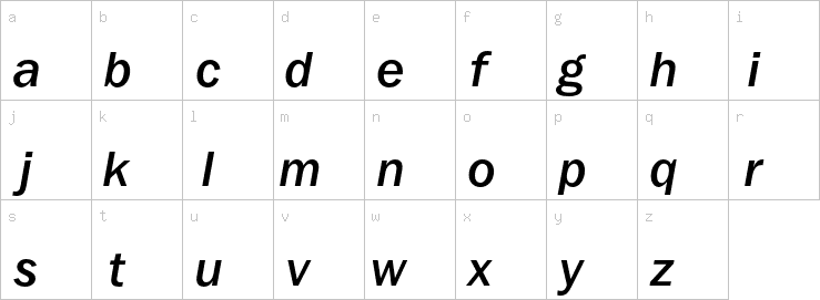 Lowercase characters