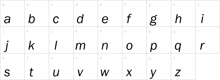 Lowercase characters