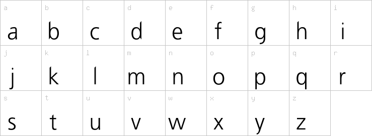 Lowercase characters