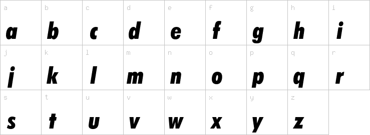 Lowercase characters