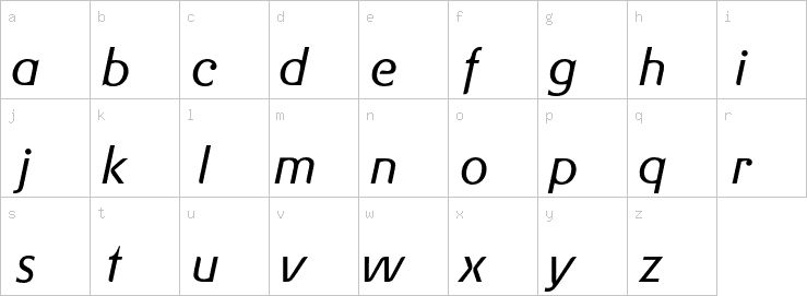 Lowercase characters