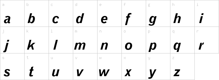 Lowercase characters