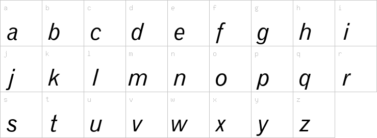 Lowercase characters