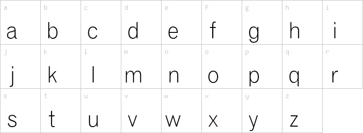 Lowercase characters