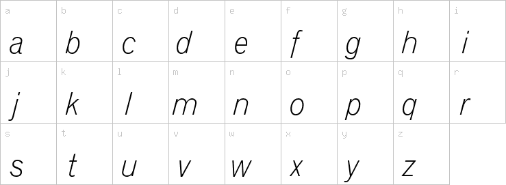 Lowercase characters