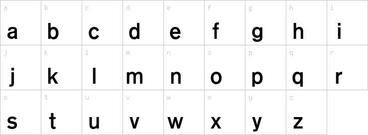 Lowercase characters