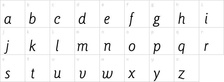 Lowercase characters