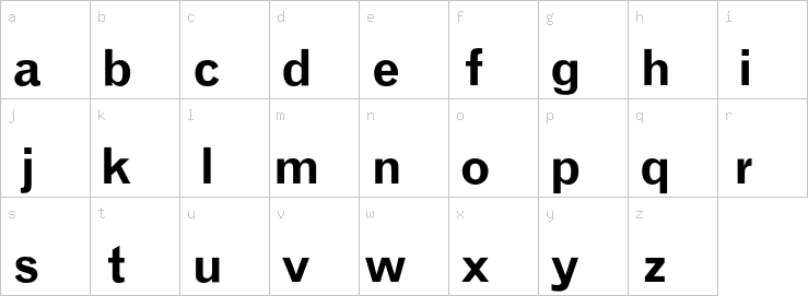 Lowercase characters